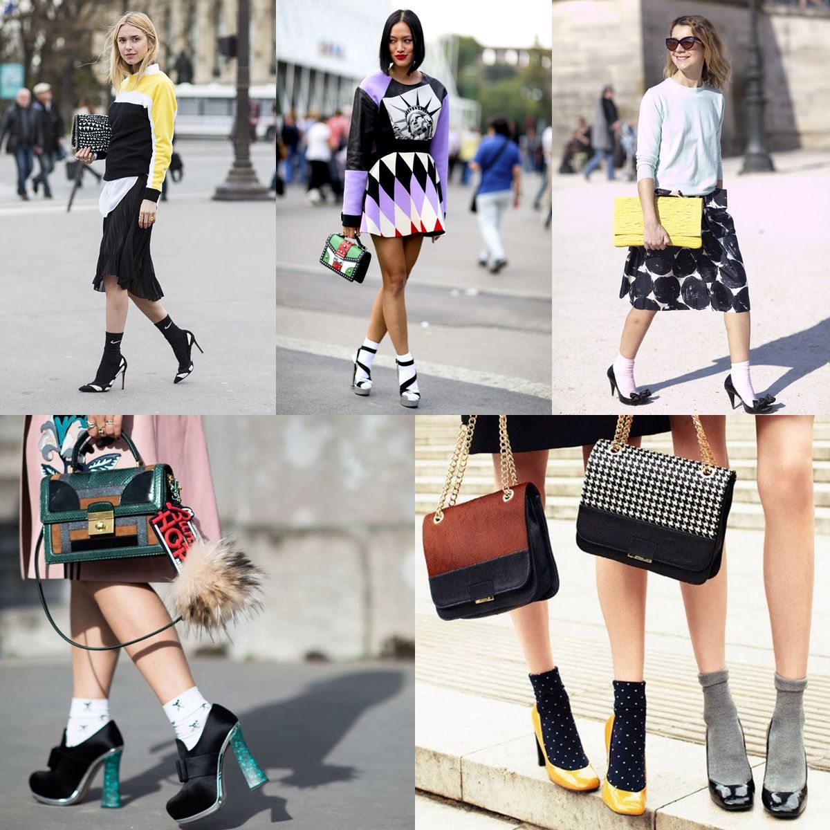 Heels & Socks.  The 80's Trend is back with a more updated look