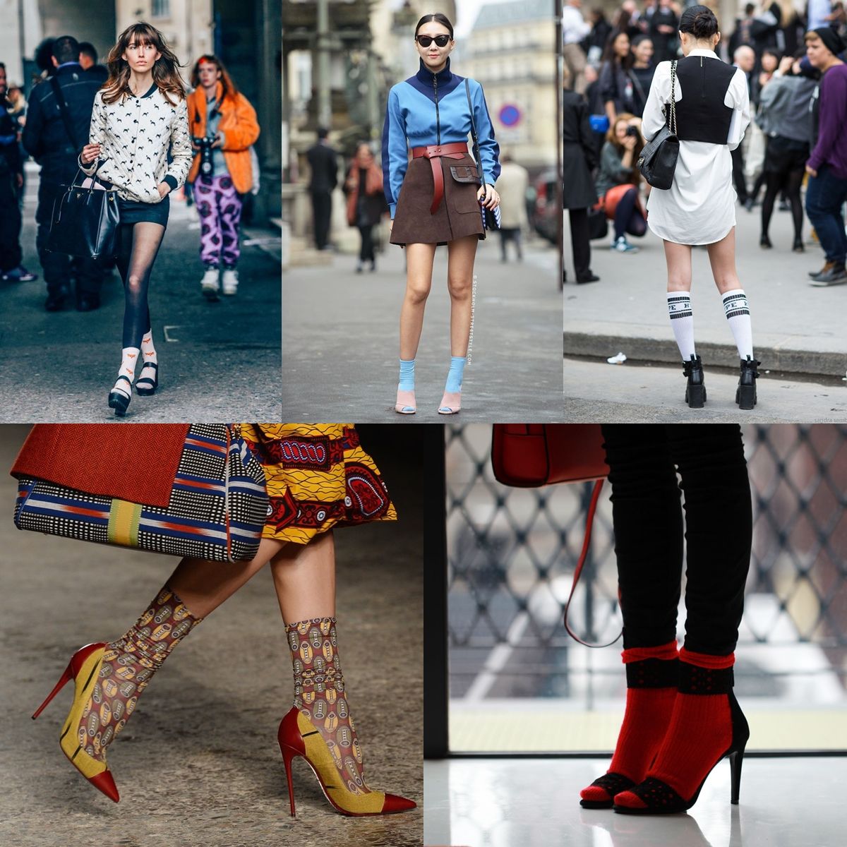 Heels & Socks.  The 80's Trend is back with a more updated look