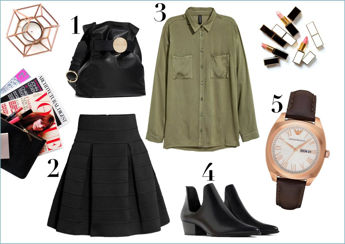 Keren di Hari Rabu dengan Mix and Match Rib Flared Skirt ala Military Look