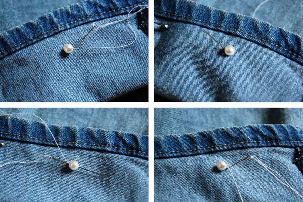 DIY: Trik Mudah Mempercantik Jeans Lama Dengan Manik-Manik Lucu