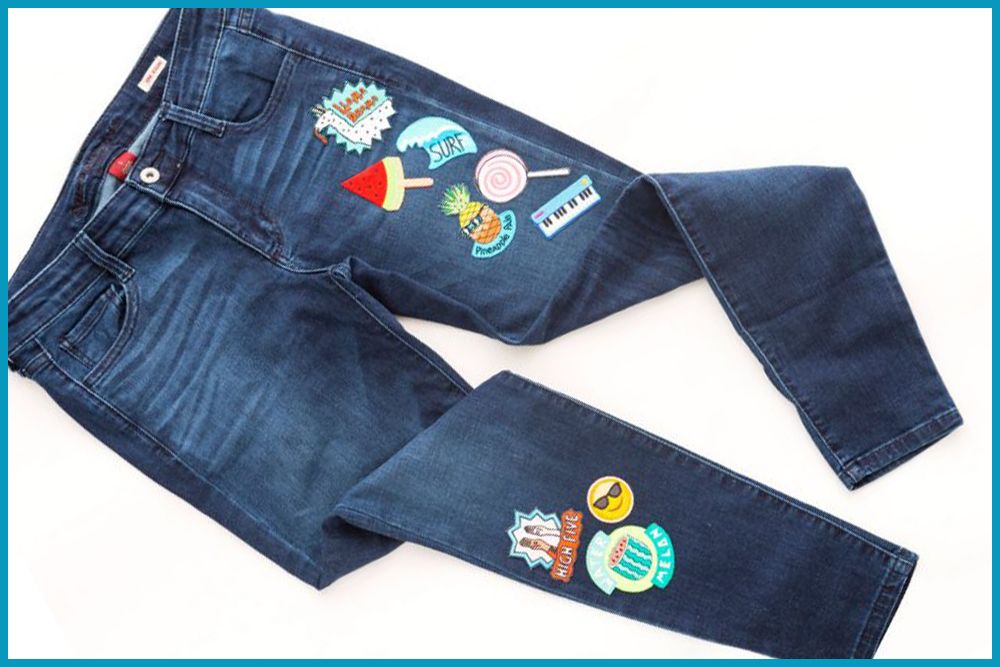DIY Patches Denim Jeans Super Fashionable Style Popbela