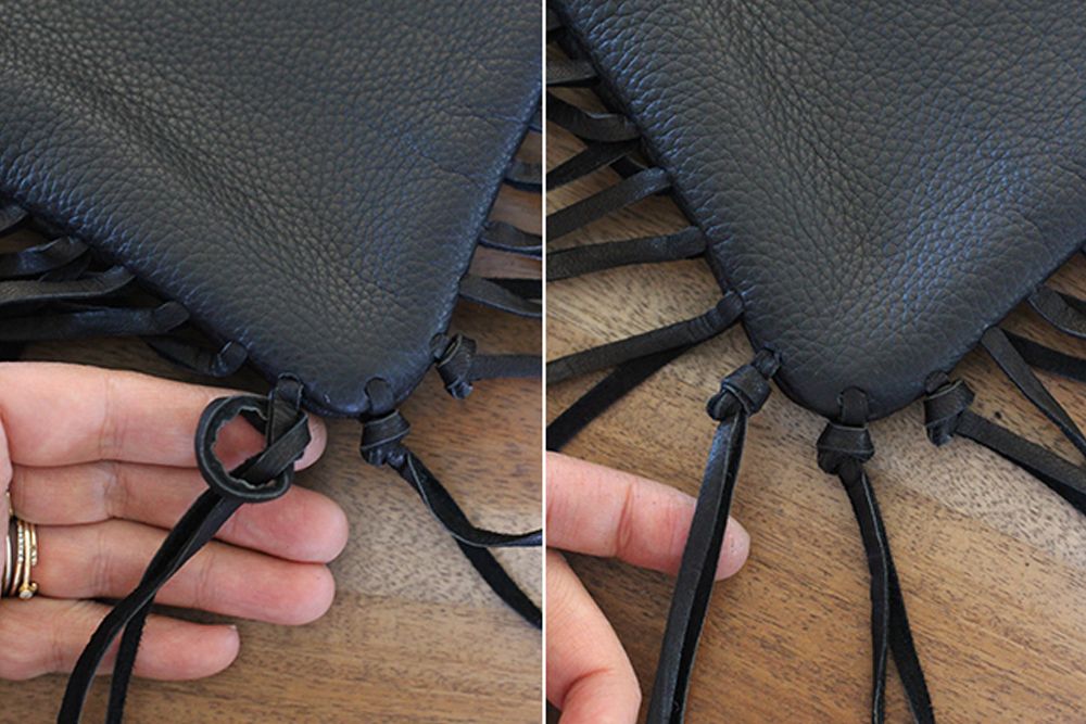 Yuk Buat DIY Leather Fringe Clutch Favorit Popbela