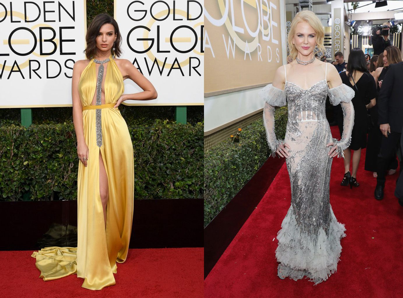 The Glamorous Style of Celebrities on the Red Carpet of the 2017 Golden Globe Awards