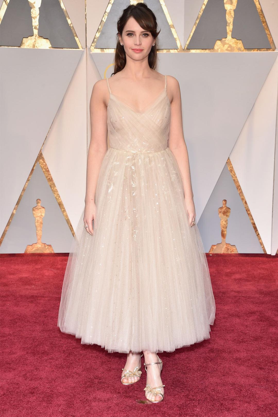 Beautiful!  This is Felicity Jones' Most Sophisticated Red Carpet Moment Transformation