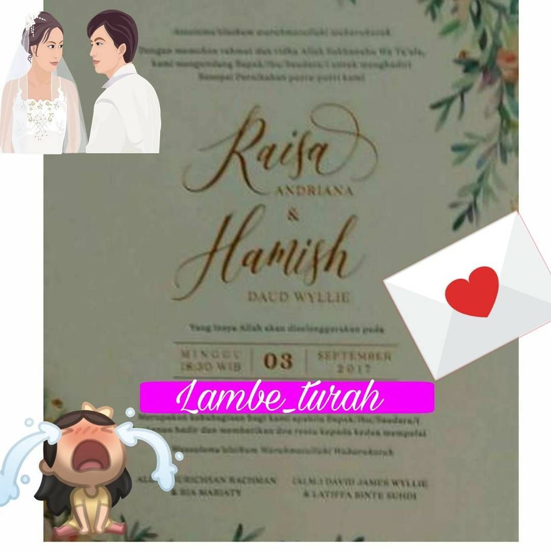 Heboh, Undangan Pernikahan Raisa dan Hamish Daud Bocor di Media Sosial!