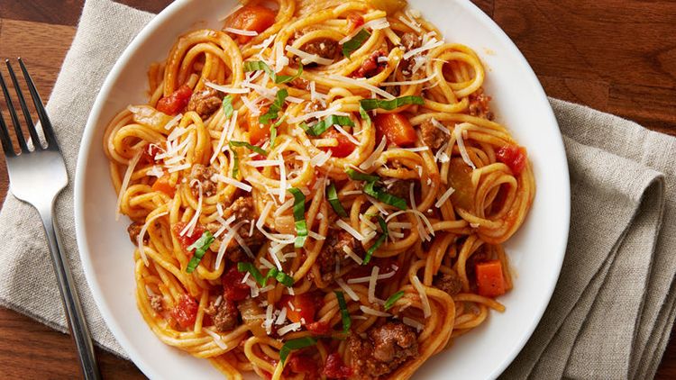 Menu Makan Saur Praktis - spaghetti bolognaise