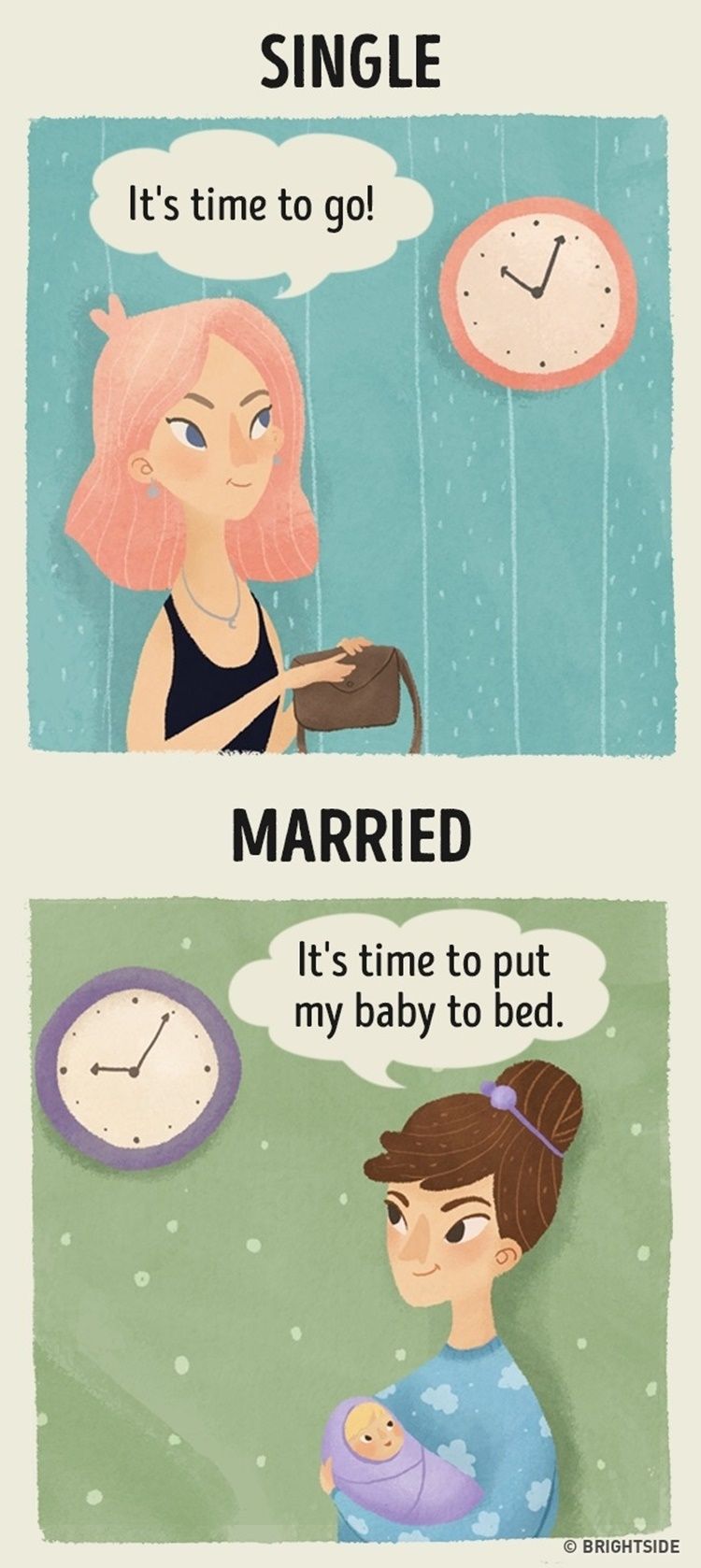 9 Ilustrasi Tentang Bedanya Kehidupan Cewek Single Dan Sudah Menikah