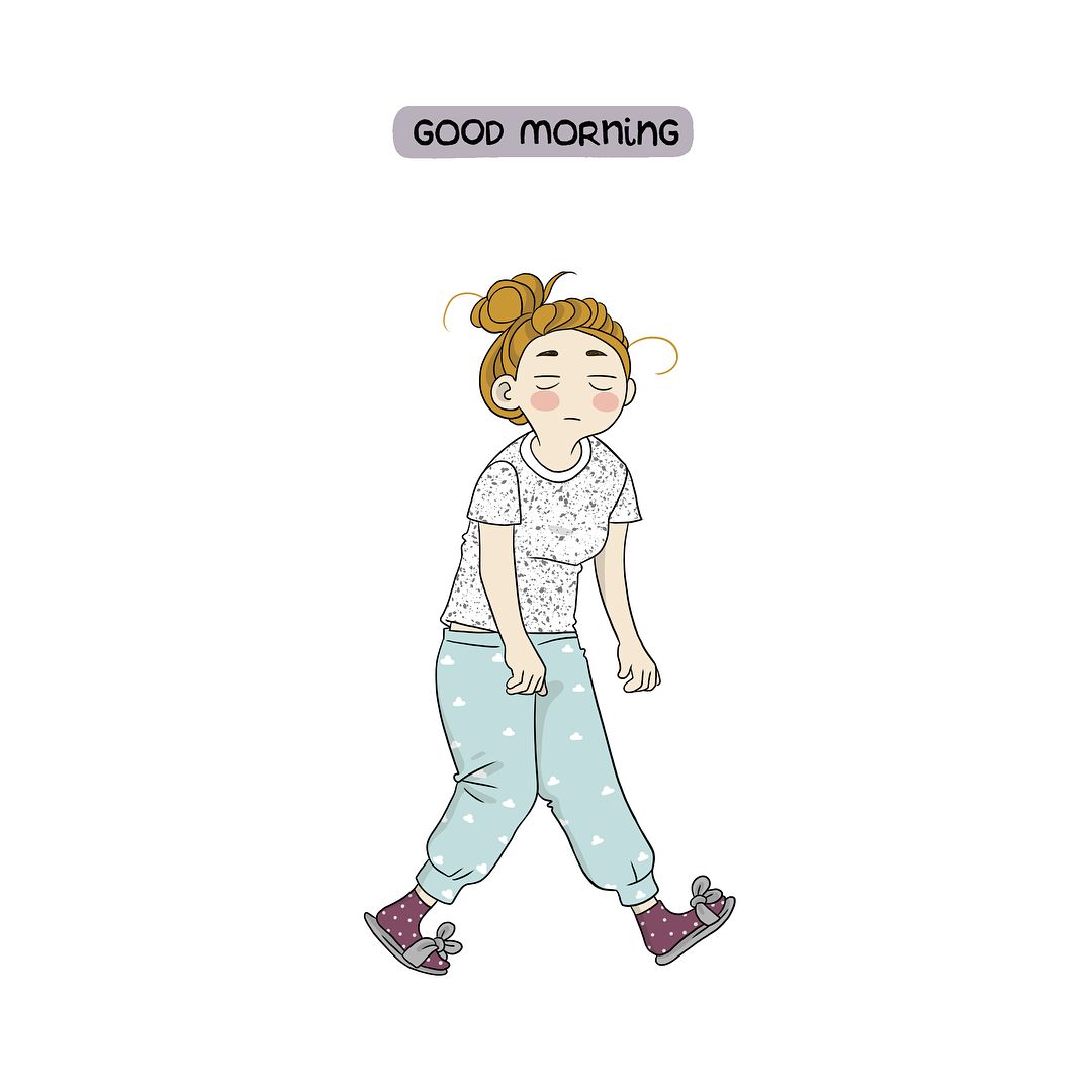 Gambar Kartun Anak Perempuan Bangun Tidur Adzka