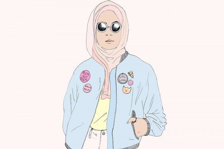 20+ Inspirasi Ilustrasi Wanita Berhijab