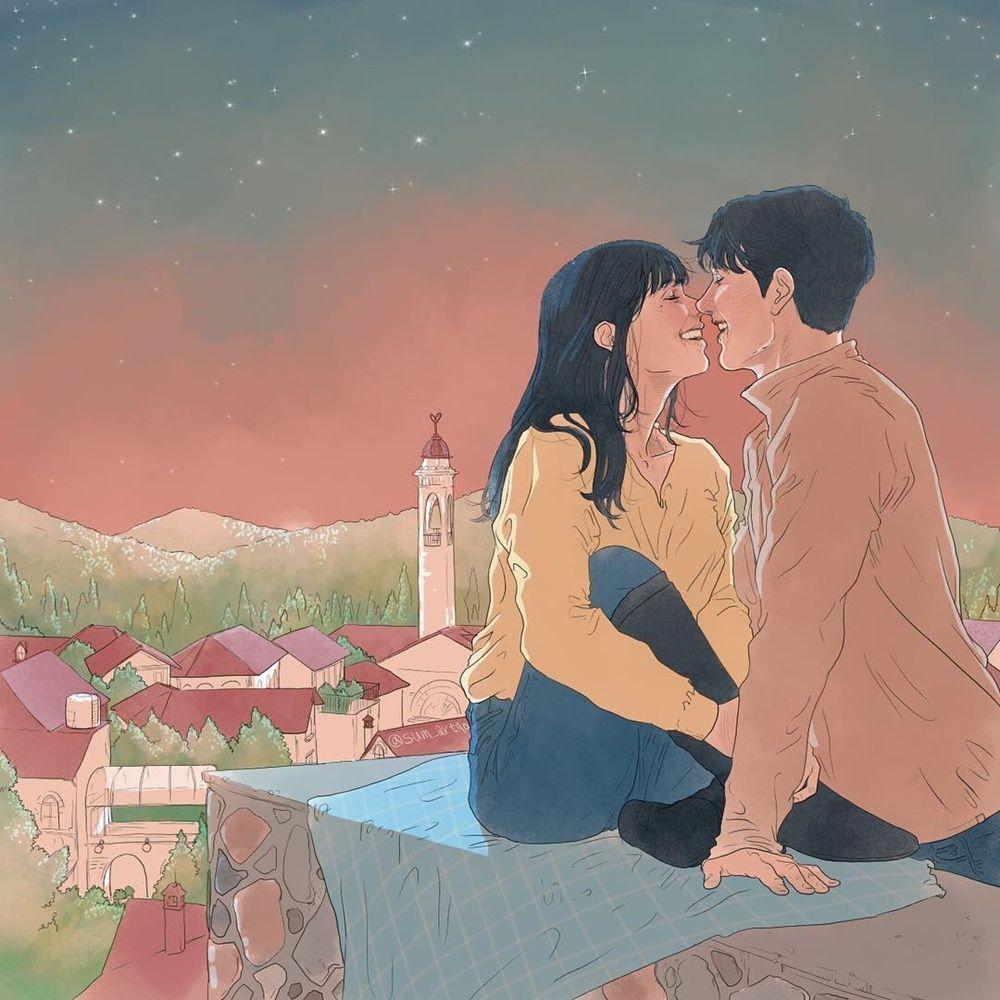 9 Ilustrasi Romantis Tentang Lika Liku Percintaan