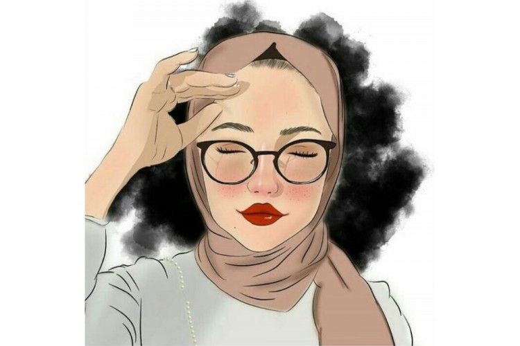 Ilustrasi Lucu Perempuan Muslim