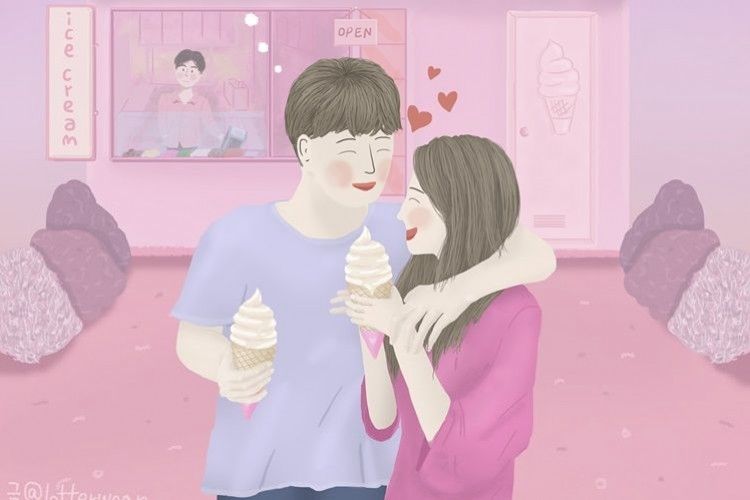 Bikin Gemas Ini 9 Ilustrasi Gaya Pacaran Romantis Di Korea