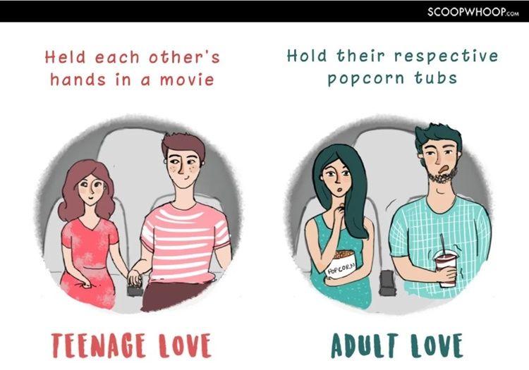 7 Ilustrasi Lucu Perbedaan Gaya Pacaran Remaja dan Orang Dewasa