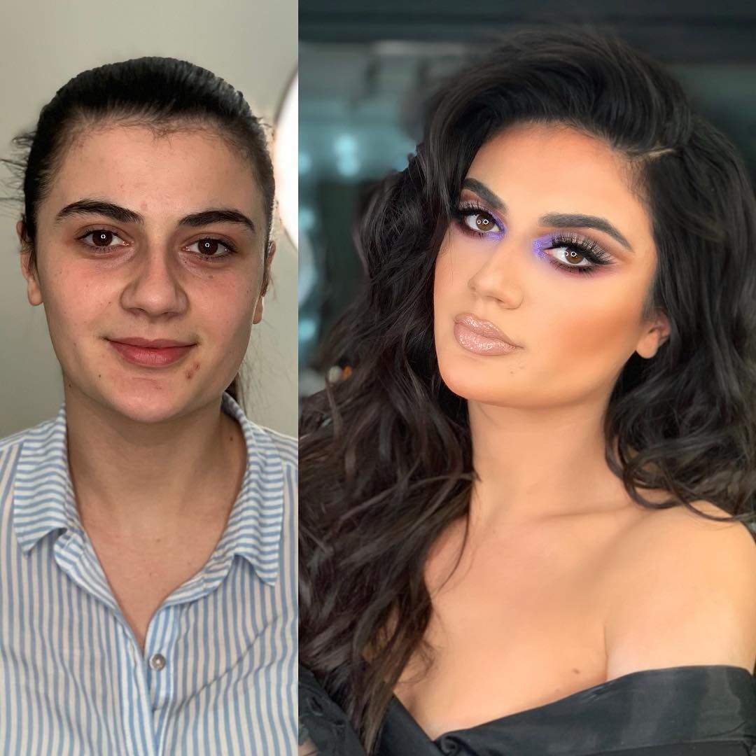 11 Foto Perbandingan Pengantin Setelah Dirias dengan Makeup Bold