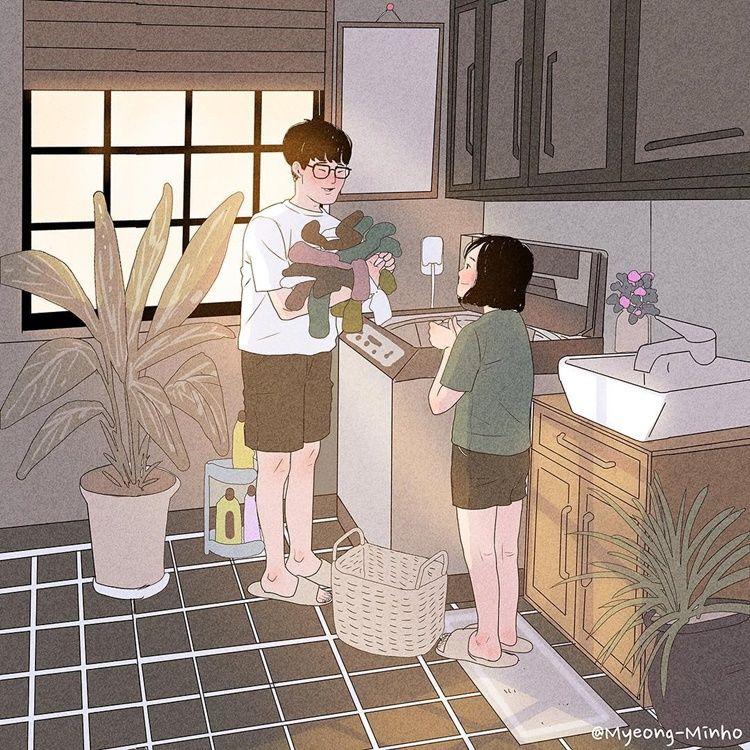 Sering Manja  11 Ilustrasi  Pasangan Baru Menikah Ini Bikin 