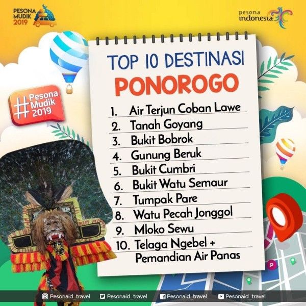 Cek 10 Keindahan Wisata Alam di Ponorogo, Salah Satunya Tanah Goyang!