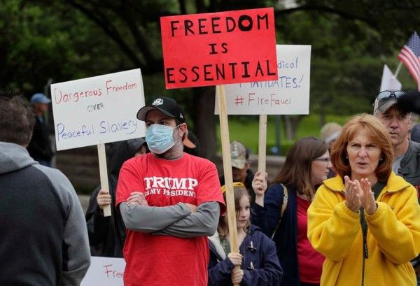 10 Foto Demonstrasi Menolak Lockdown & Penggunaan Masker di Texas AS