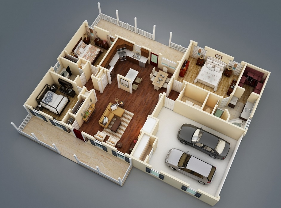 7 Inspirasi Desain Denah Rumah Minimalis 1 Lantai Terbaru