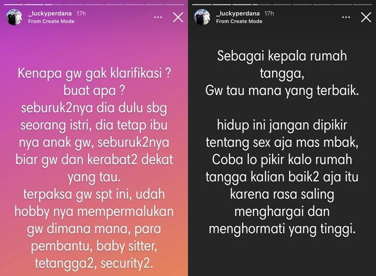 Istri Ngamuk di Medsos, Ini 5 Kronologi Perselingkuhan Lucky Perdana