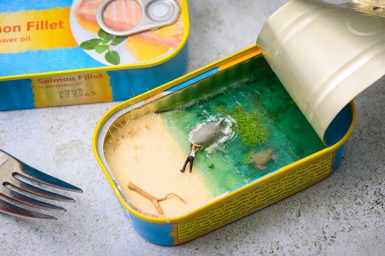 Unik dan Menggemaskan, Dunia Miniatur Ini Dibuat dari Makanan