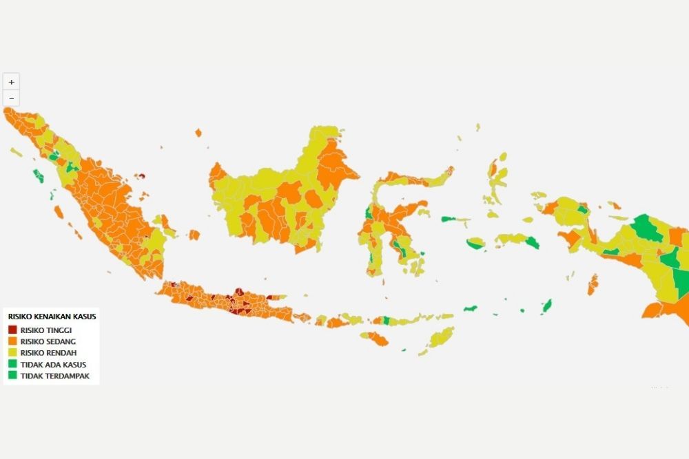 Daftar 29 Daerah di Indonesia yang Berstatus Zona Merah COVID-19