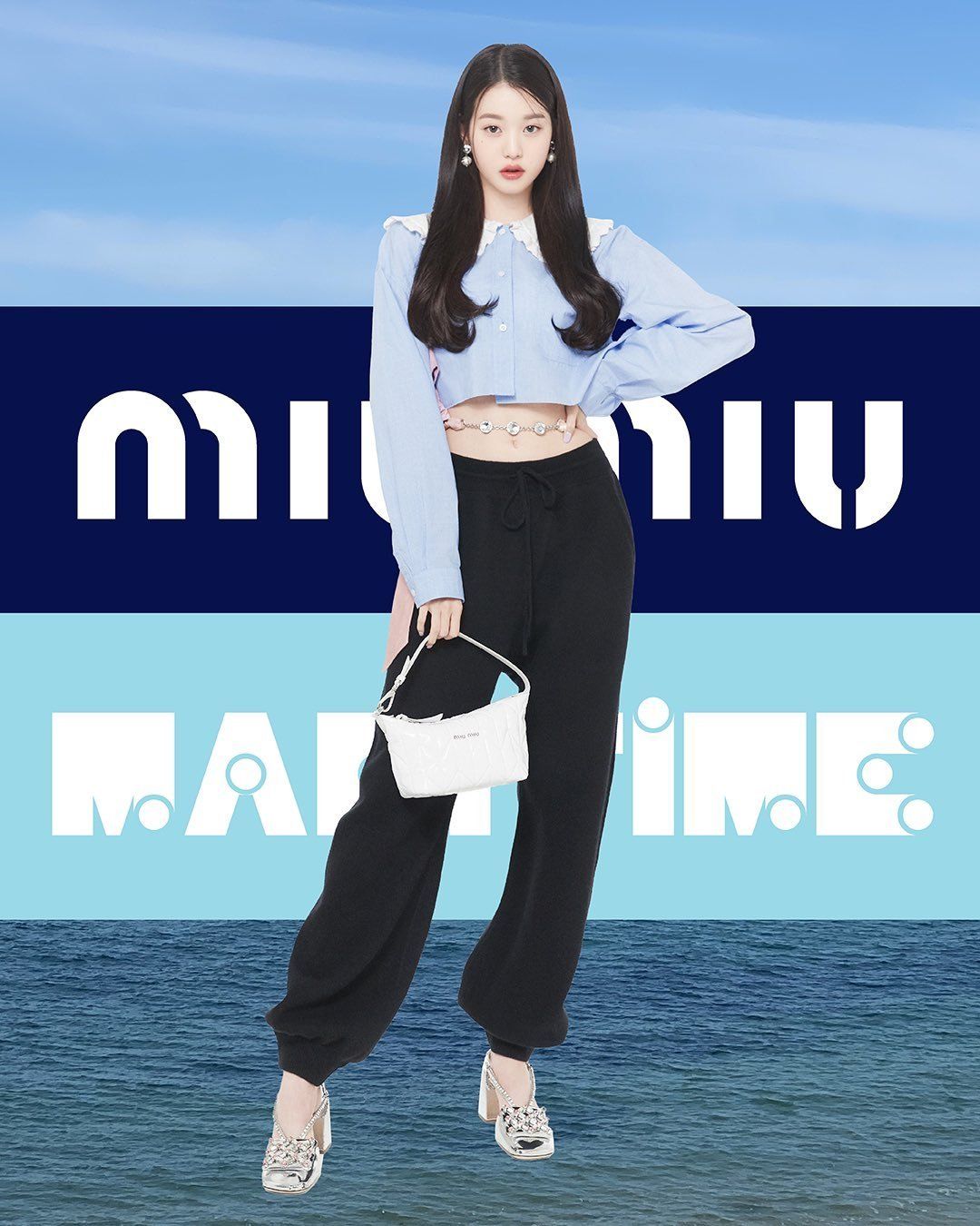 Seperti Boneka, Jang Wonyoung Tampil Manis sebagai Model Miu Miu 