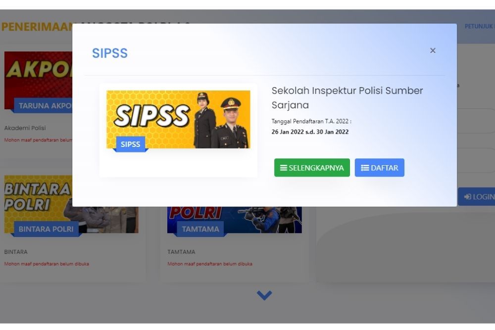 Ini Syarat & Tata Cara Pendaftaran Rekrutmen Polri 2022 untuk SIPSS