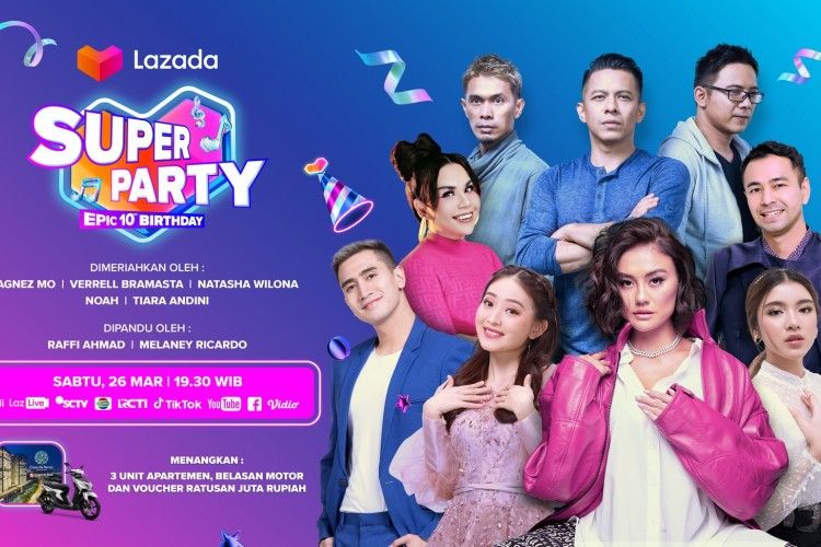 Agnez Mo & Noah Tampil Epic di Acara Puncak Lazada Super Party