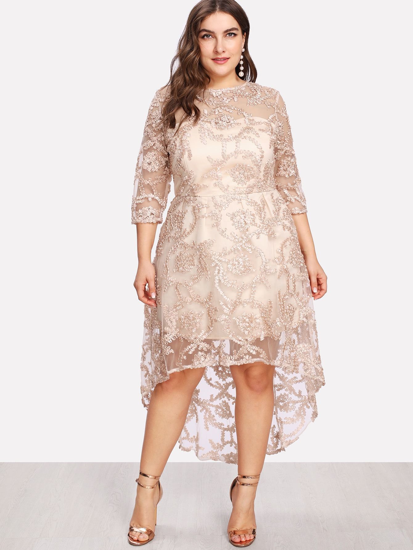 9 Brocade Dress Designs to Make Fat People Look Slim