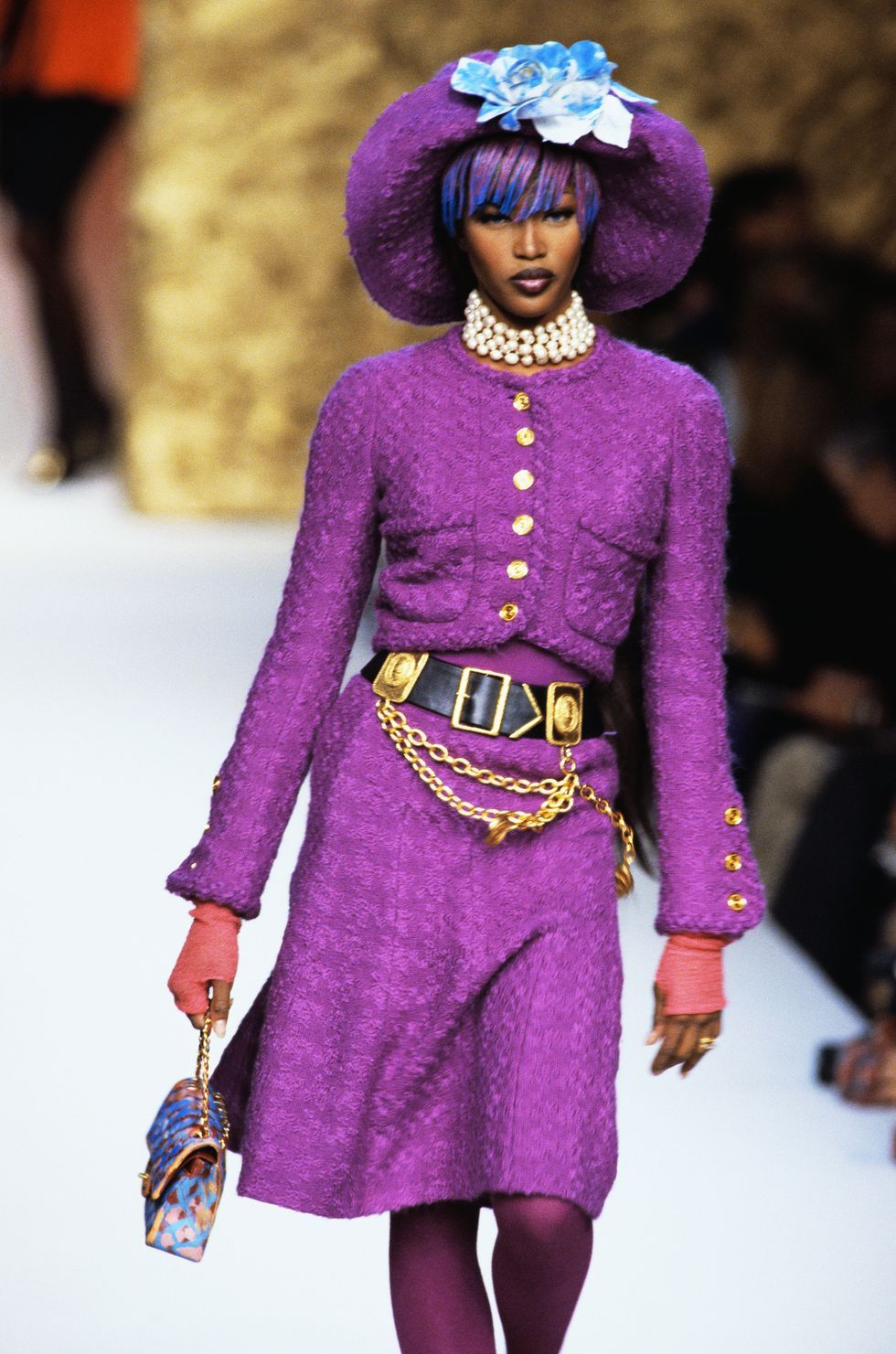Naomi Campbell's Best Catwalk Moments at Chanel's 90s Fashion Show 