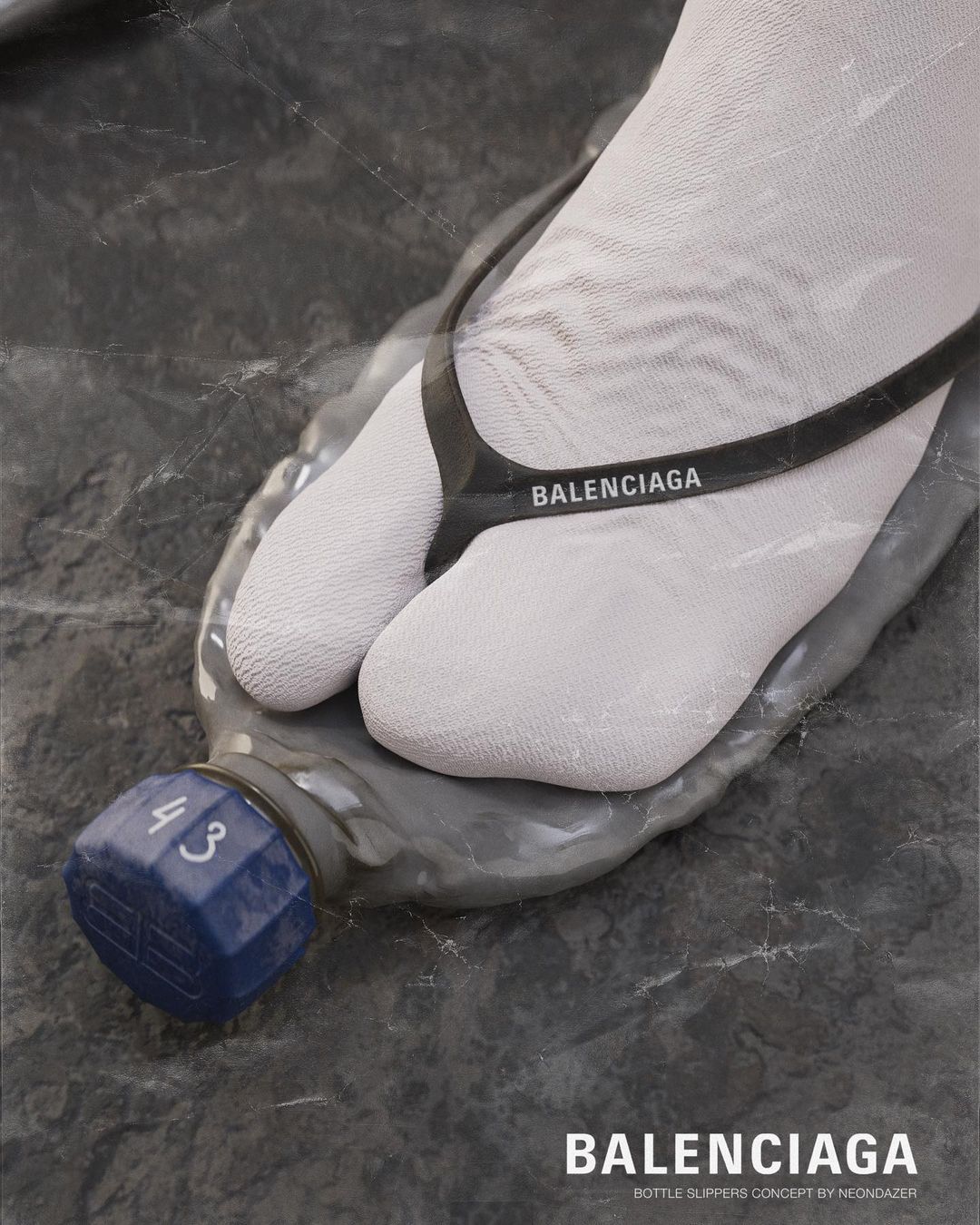 Balenciaga Jual Sandal Jepit Berbentuk Botol Air Mineral Bekas