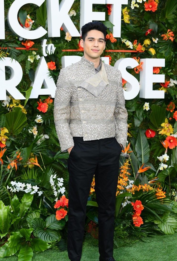 Maxime Bouttier Wears Indonesian Designer Jacket In Film Premiere