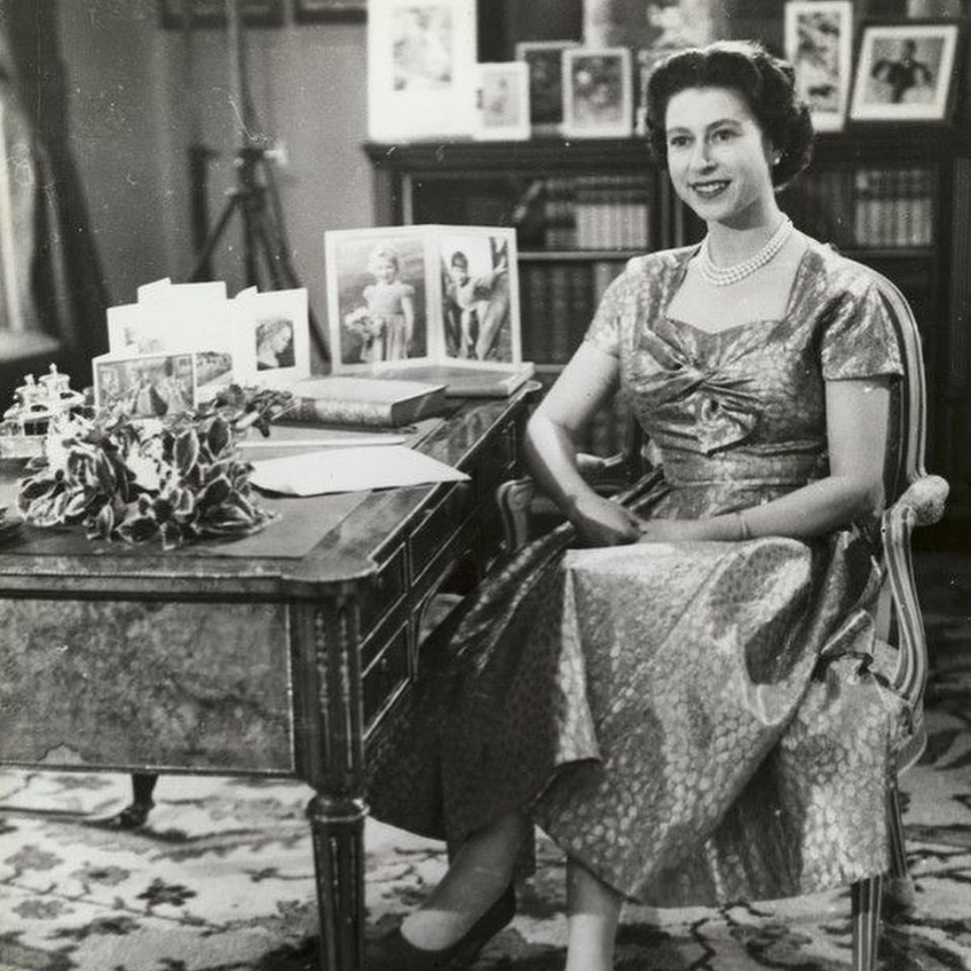 Portrait of a young Queen Elizabeth II