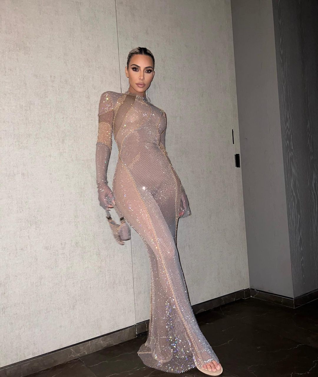 Sexy photo of Kim Kardashian attends the Fendi Show at NYFW