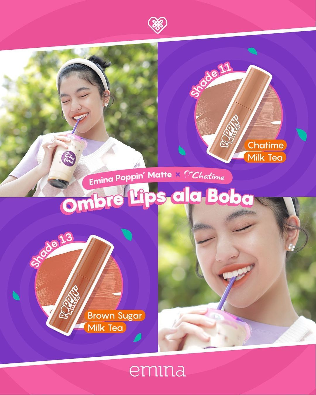 Produk Terbaru Emina: Lip Cream Beraroma Minuman Favorit Chatime 