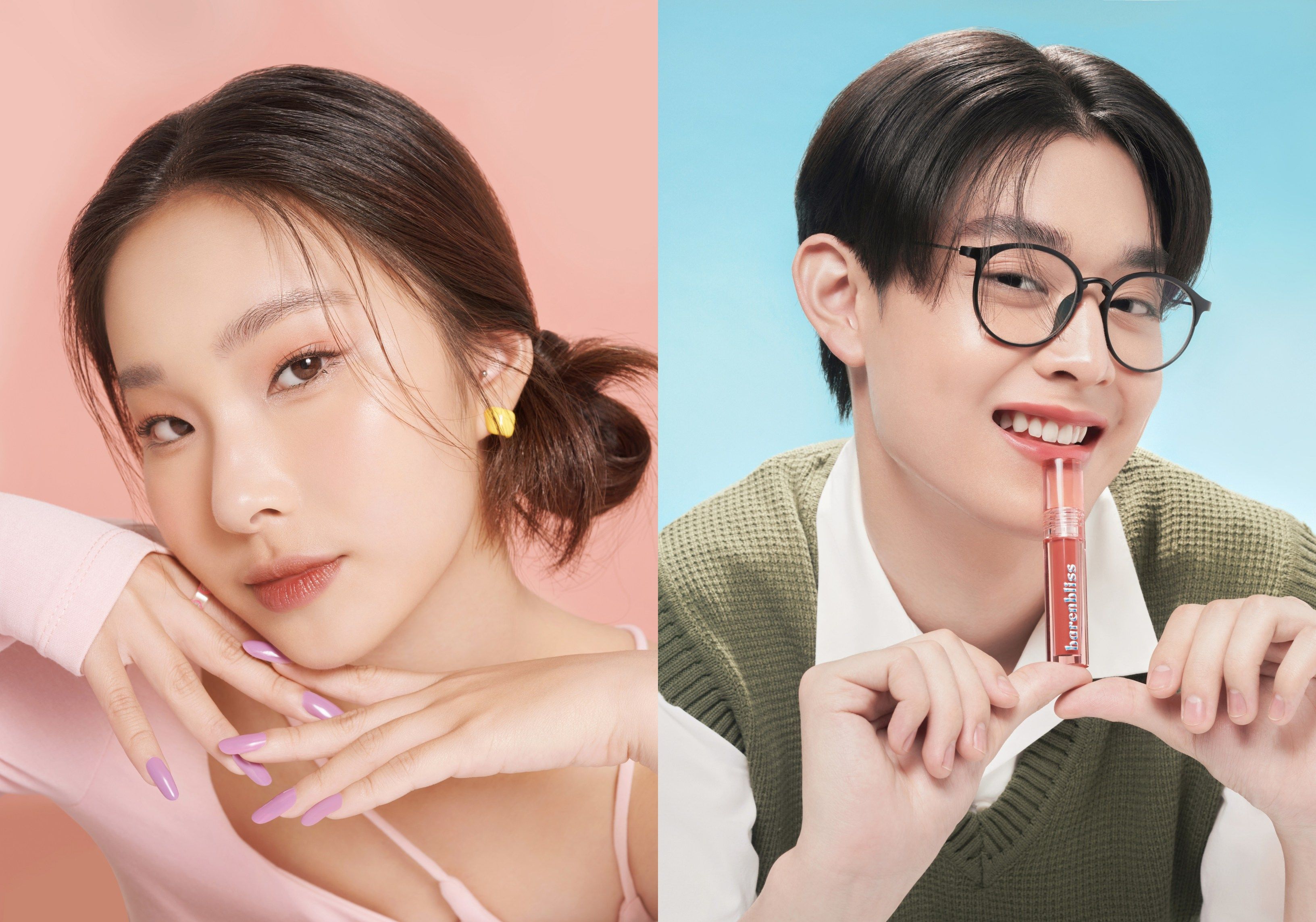 New Lip Tint & Mini Powder barenbliss for Korean look 